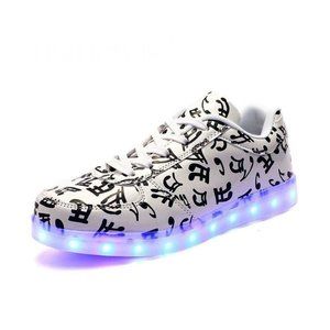 Musical Notes LED Light-Up Shoes - Youth Size 3/4